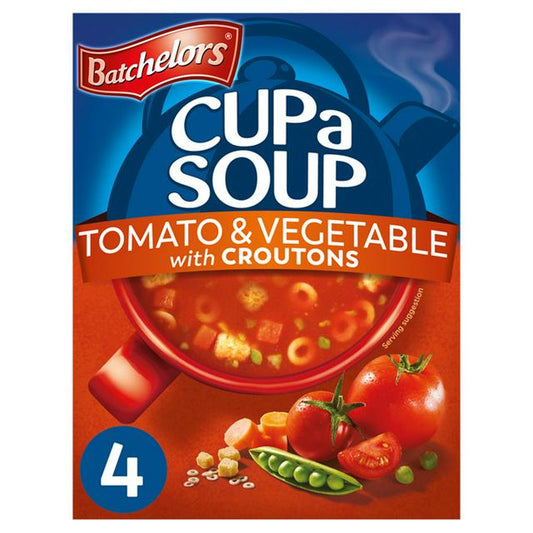 Batchelors Cup A Soup With Croutons Tomato & Vegetable 4 Sachets