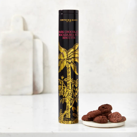 Fortnum & Mason Dark Chocolate Macadamia Nut Biscuits, 200g