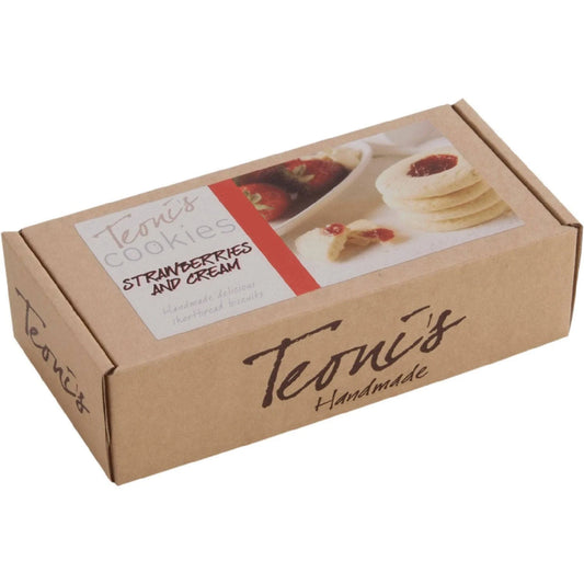 Teoni's Strawberries & Cream Butter Shortbread Biscuits 170G