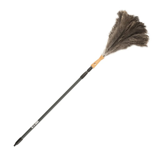 EXTENDABLE OSTRICH FEATHER DUSTER 1.5-2.0M SILVER HANDLE