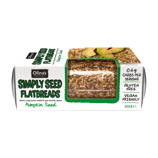Olina's Bakehouse Gluten Free Simply Seed Flatbreads - Pumpkin Seed 100G