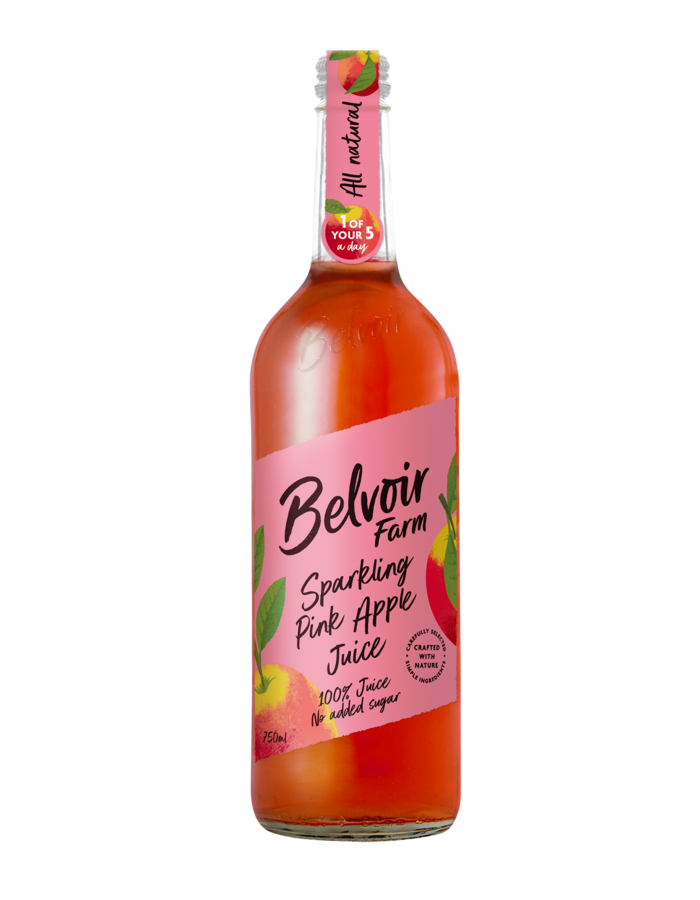 Belvoir Sparkling Pink Lady Apple Juice 750ml