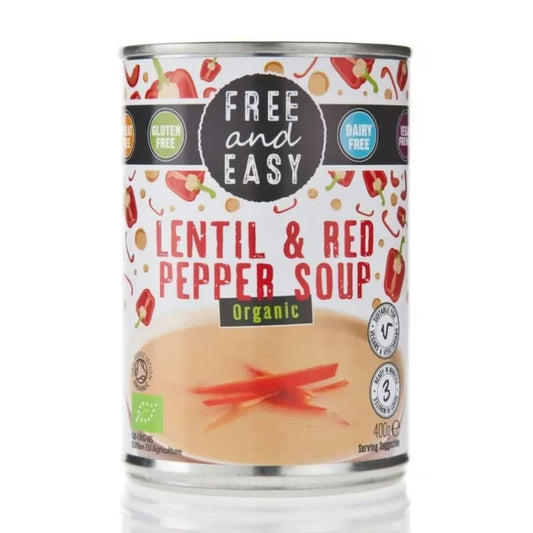 Free And Easy Organic Lentil & Red Pepper Soup 400G