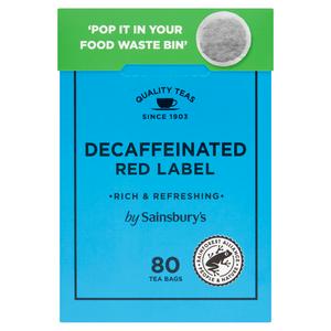 Sainsbury's Red Label Decaffeinated Tea Bags x80 250g