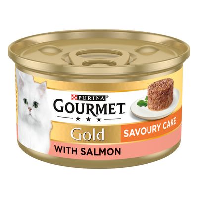 Gourmet Gold Savoury Cake Adult Cat Salmon 85g