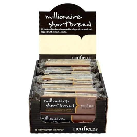 Lichfields Millionaire Shortbread 65G (PACK OF 18)
