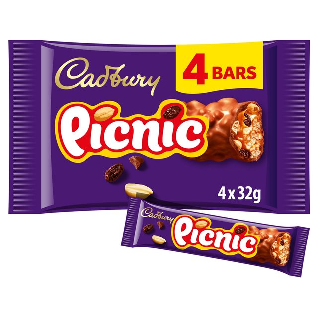 Cadbury Picnic Chocolate Bar 4 per pack