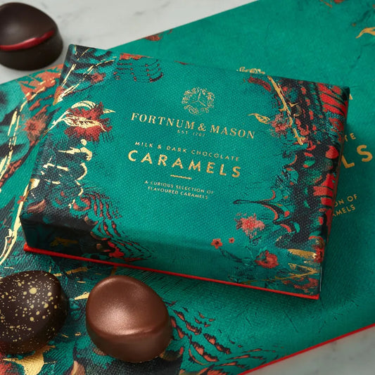 Fortnum & Mason Milk & Dark Chocolate Caramels Selection Box, 54g