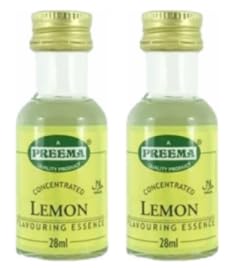 PREEMA Lemon Flavouring Essence, Concentrated, 28ml, Pack of 2