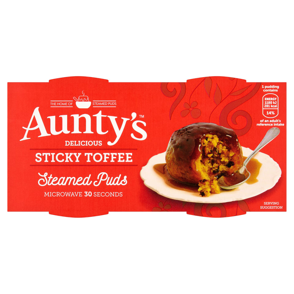 Aunty's Steamed Sticky Toffee Puddings 2x95g