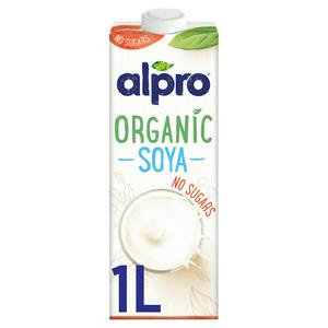 Alpro Longlife Organic Unsweetened Soya Milk Alternative 1L