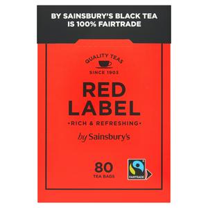 Sainsbury's Fairly Traded Red Label x80 Tea Bags 250g
