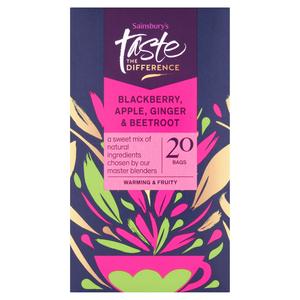 Sainsbury's Blackberry, Apple, Beetroot & Ginger Infusion Tea Bags x20 40g