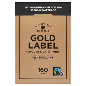 Sainsbury's Fairly Traded Gold Label x160 Tea Bags 500g