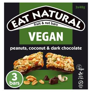 Eat Natural Vegan - Peanuts, Coconut & Dark Chocolate Bar 40G