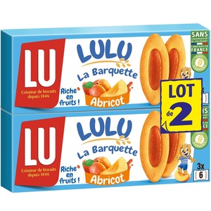 LU Barquette 3 Chatons Abricot 2x120g