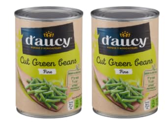 D'aucy Cut Green Beans Fine, Pack of 2 Cans