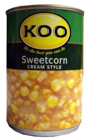KOO Sweetcorn Cream Style, Canned Vegetables, 415g