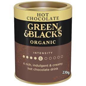 Green & Black's Organic Hot Chocolate, Rich & Indulgent Drinking Chocolate, Approximately 13 Servings, 230 g (Pack of 1)