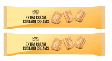 M&S Food Extra Cream Custard Creams, Classic British Biscuit, Twin Pack, 20g