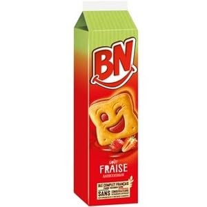 BN Biscuits, Strawberry Flavour, Whole Wheat, Filled Sandwich Cookies
