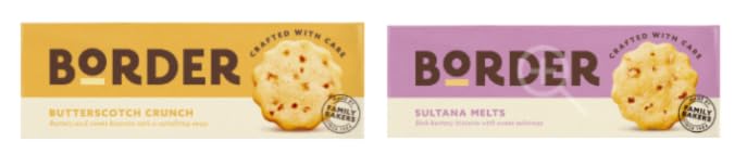 Border Butterscotch Crunch 135g & Sultana Melts Biscuits 135g