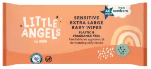 ASDA Little Angels Little Angels 40 Sensitive Extra Large Baby Wipes - (Pack of 6)