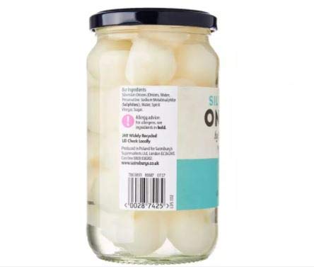 Sainsbury's Silverskin Onions in Vinegar 465g - Silverskin Onions pickled in spirit vinegar
