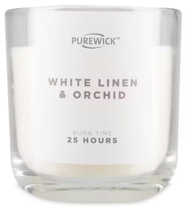 PUREWick White Linen & Orchid Candle, 25 Hours Burn Time