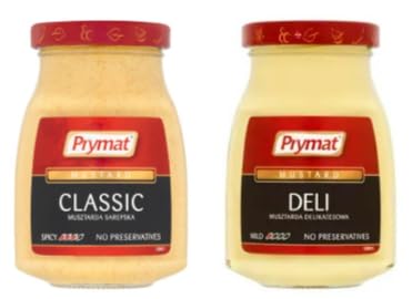 Prymat Mustard, Classic and Deli Varieties, No Preservatives, Spicy and Mild