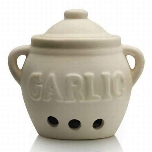 Kilo Rustic Ceramic Garlic Storage Pot