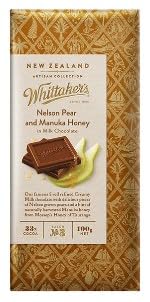 Whittaker's Nelson Pear and Manuka Honey in Milk Chocolate, New Zealand Artisan Collection, 100g