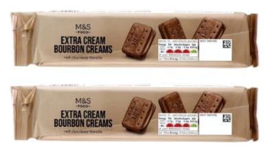 M&S Food Extra Cream Bourbon Creams, Milk Chocolate Biscuits, Pack of 2