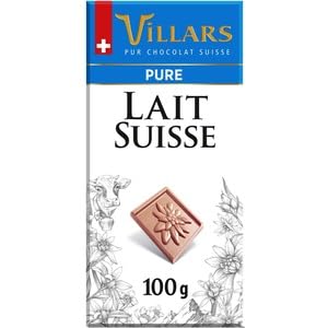 Villars Tablette Chocolat Chocolat au Lait Suisse 100g