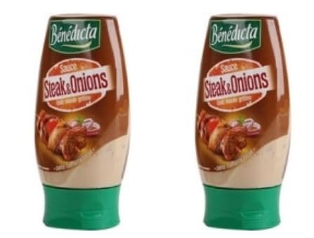 Bénédicta Steak & Onions Sauce, Rich Flavour Condiment, Pack of 2