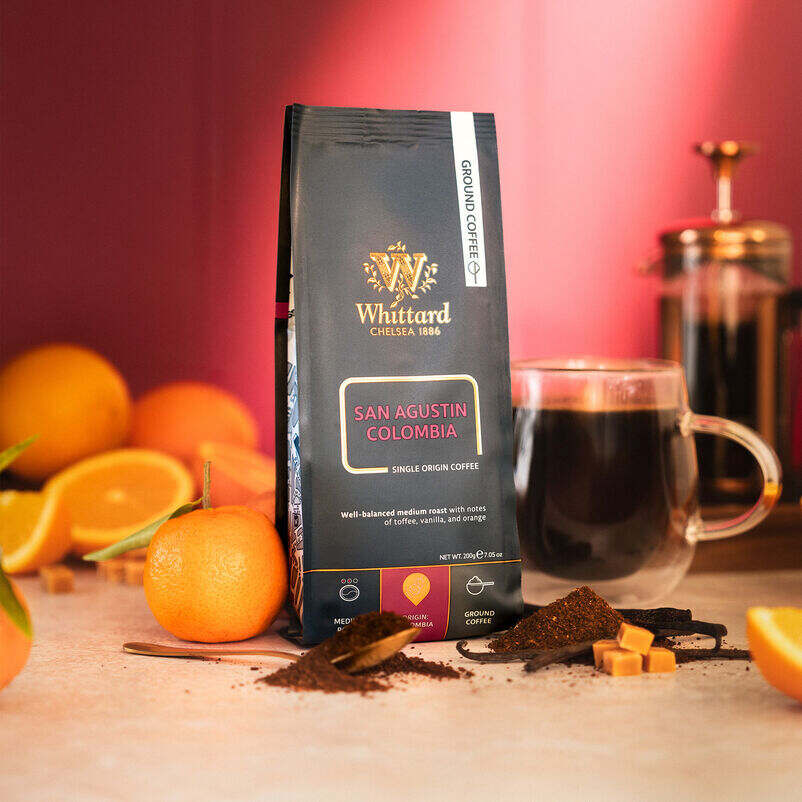 Whittard San Agustin Colombia Ground Coffee Valve Pack, 200g