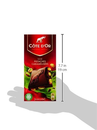 Côte d'Or - Belgian Dark Chocolate & Caramelized Pistachios 70% - Bloc Chocolat Côte d'Or Noir Pistaches Caramélisées - 200g