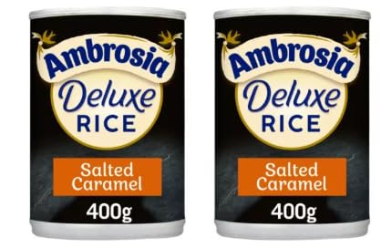 Ambrosia Deluxe Rice Salted Caramel, Pack of 2