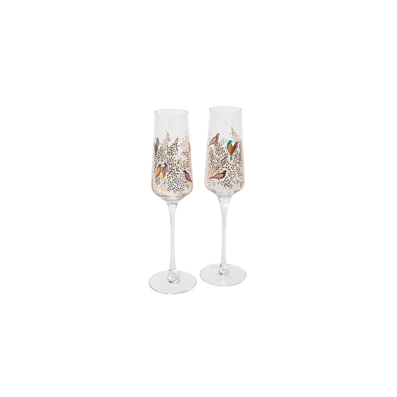 London Food Hall Portmeirion Sara Miller Chelsea Set of 2 Champagne Flutes