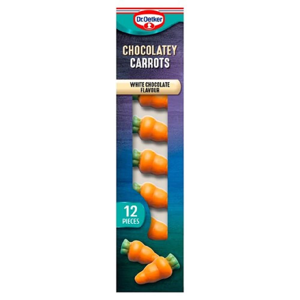 Dr. Oetker 12 Chocolate Flavour Carrots Cake Decorations 13g