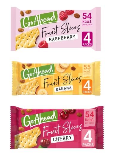 Go Ahead Fruit Slices, Raspberry, Banana & Cherry Flavours.