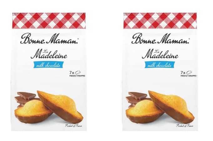 Bonne Maman La Madeleine Milk Chocolate, Freshly Wrapped - Pack of 2