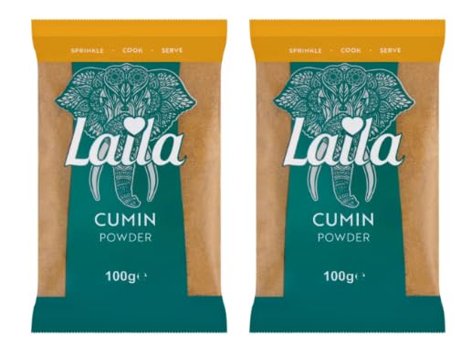 Laila Cumin Powder, Ground Spice for Cooking, 100g, Pack of 2