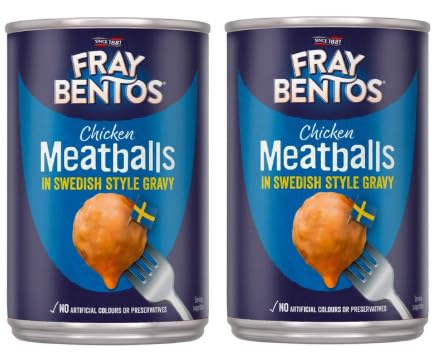 Fray Bentos Chicken Meatballs in Swedish Style Gravy, No Artificial Colours or Preservatives - (Pack of 2)