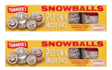Tunnocks Snowballs Coconut Covered Marshmallows - (Pack of 2)