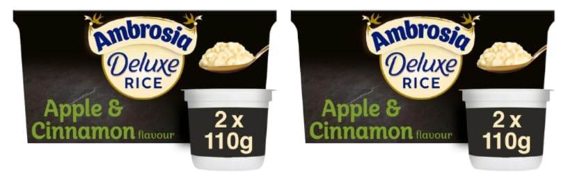 Ambrosia Deluxe Rice, Apple & Cinnamon Flavour - (Pack of 2)