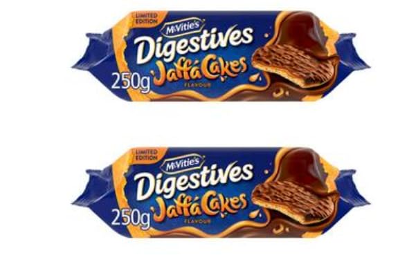 Digestives Jaffa Cakes Flavour Biscuits, Limited Edition, 250g, Pack of 2