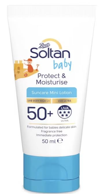 Soltan Baby Protect & Moisturise Suncare Mini Lotion SPF50+ 50ml – Gentle High Protection for Delicate Skin