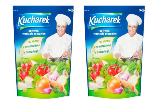 Kucharek Universal Vegetable Seasoning, No Added Preservatives or Flavourings, Pack of 2
