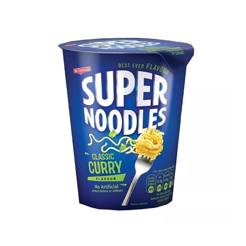 McDonnells Super Noodles, Classic Curry Flavour, No Artificial Preservatives or Colours, 65g